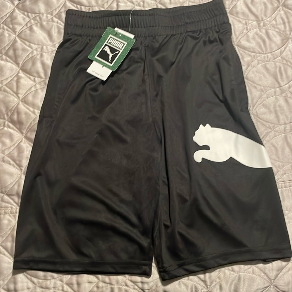 Black puma shorts
